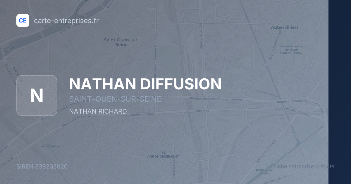 NATHAN DIFFUSION — 339203820 — fiche entreprise