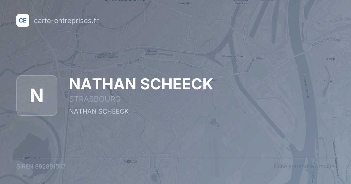 NATHAN SCHEECK — 892891557 — fiche entreprise