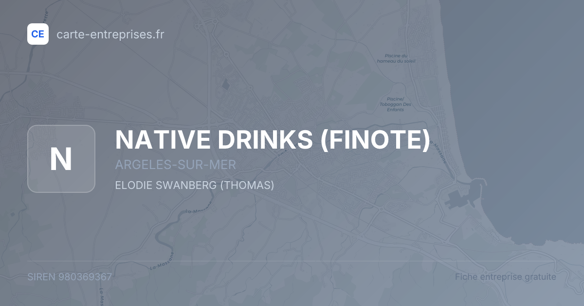 NATIVE DRINKS (FINOTE) — 980369367 — fiche entreprise