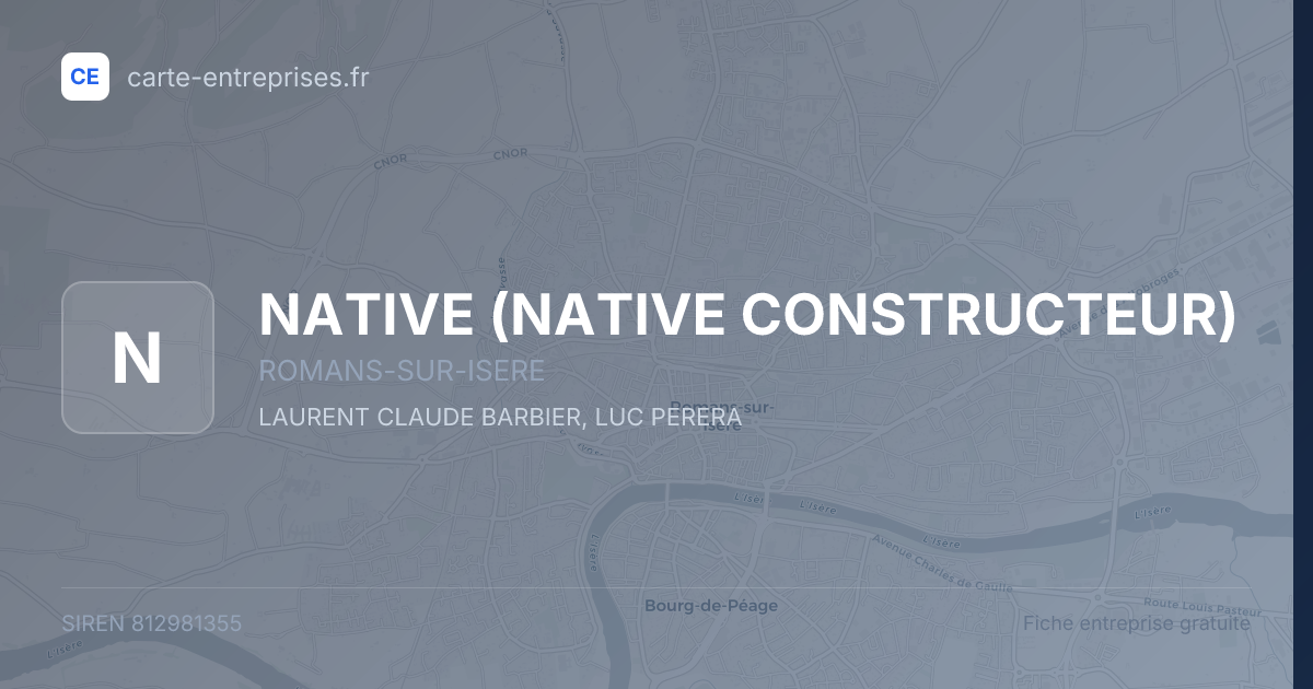 NATIVE (NATIVE CONSTRUCTEUR) — 812981355 — fiche entreprise