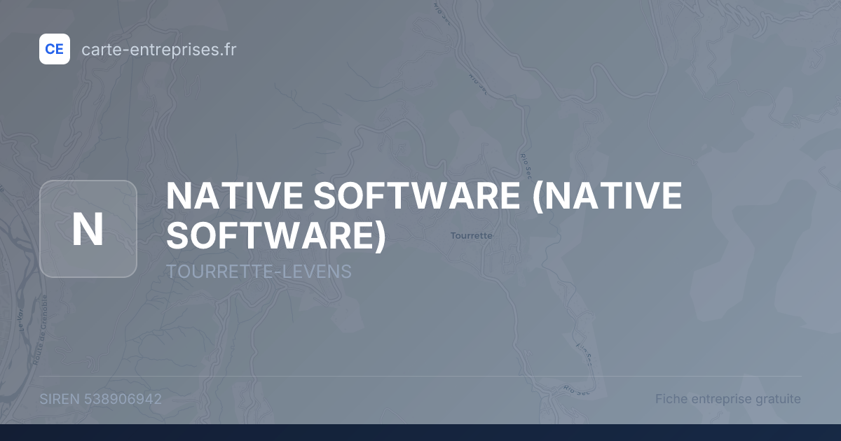 NATIVE SOFTWARE — 538906942 — fiche entreprise
