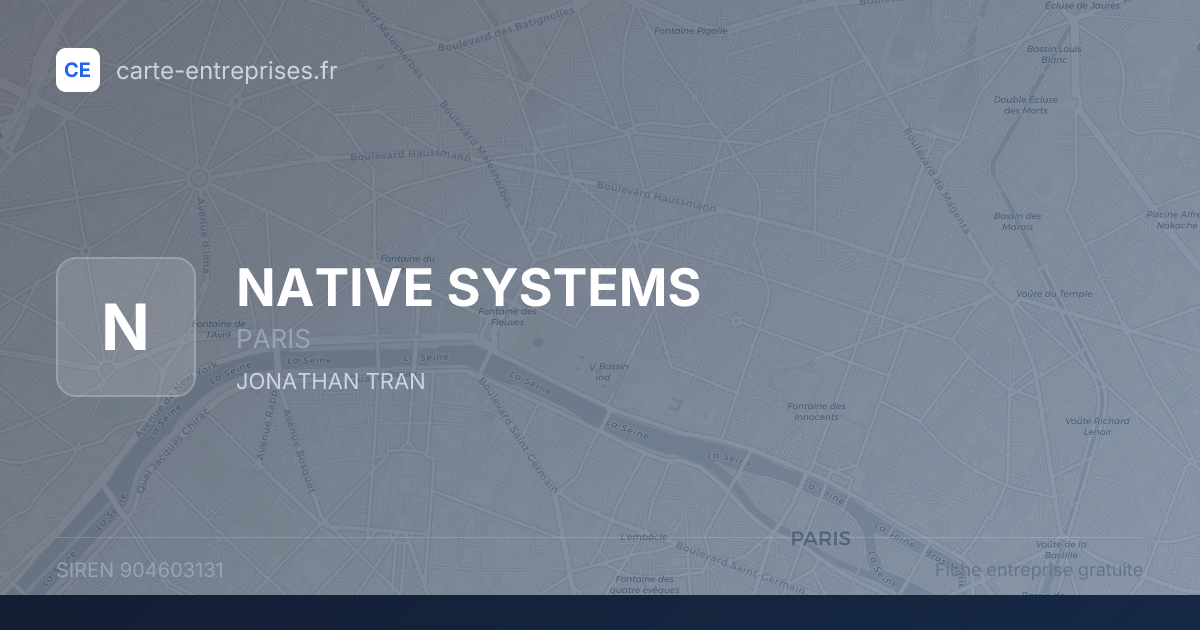 NATIVE SYSTEMS — 904603131 — fiche entreprise