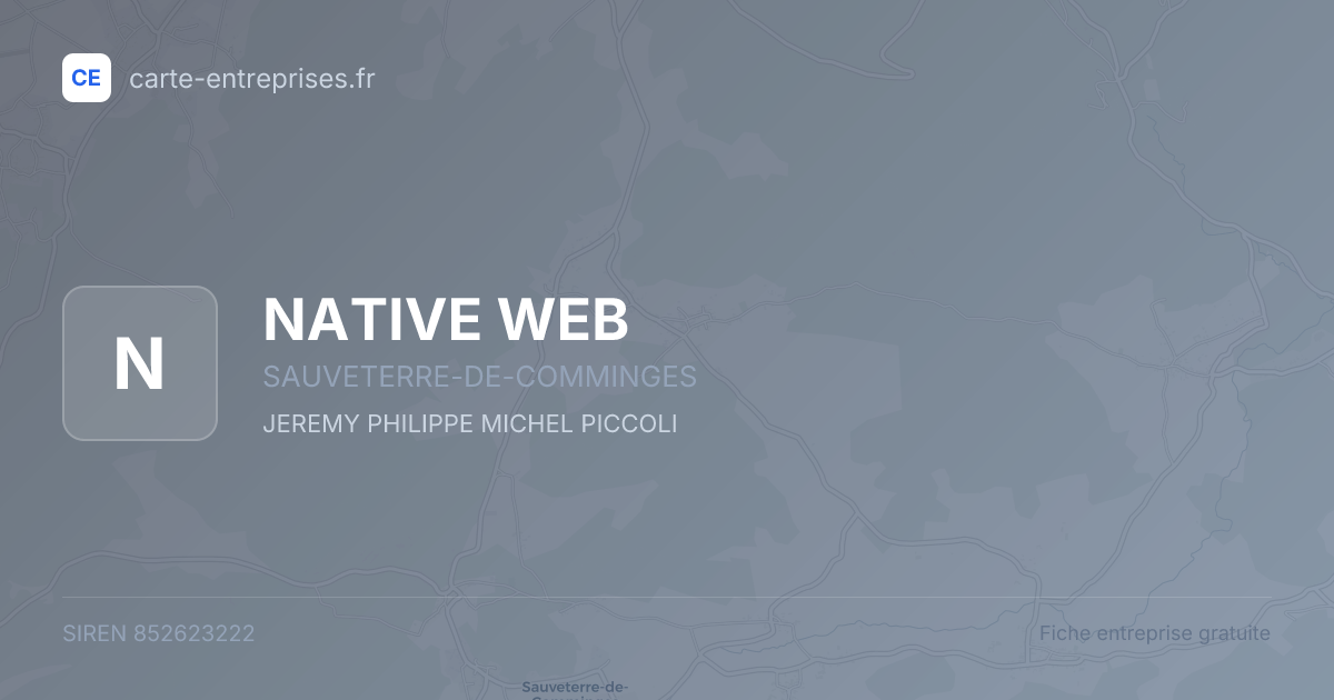 NATIVE WEB — 852623222 — fiche entreprise