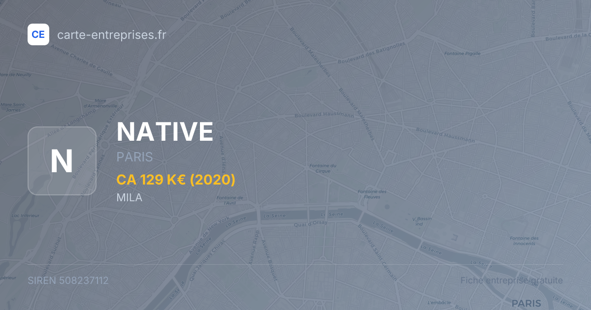 NATIVE — 508237112 — fiche entreprise