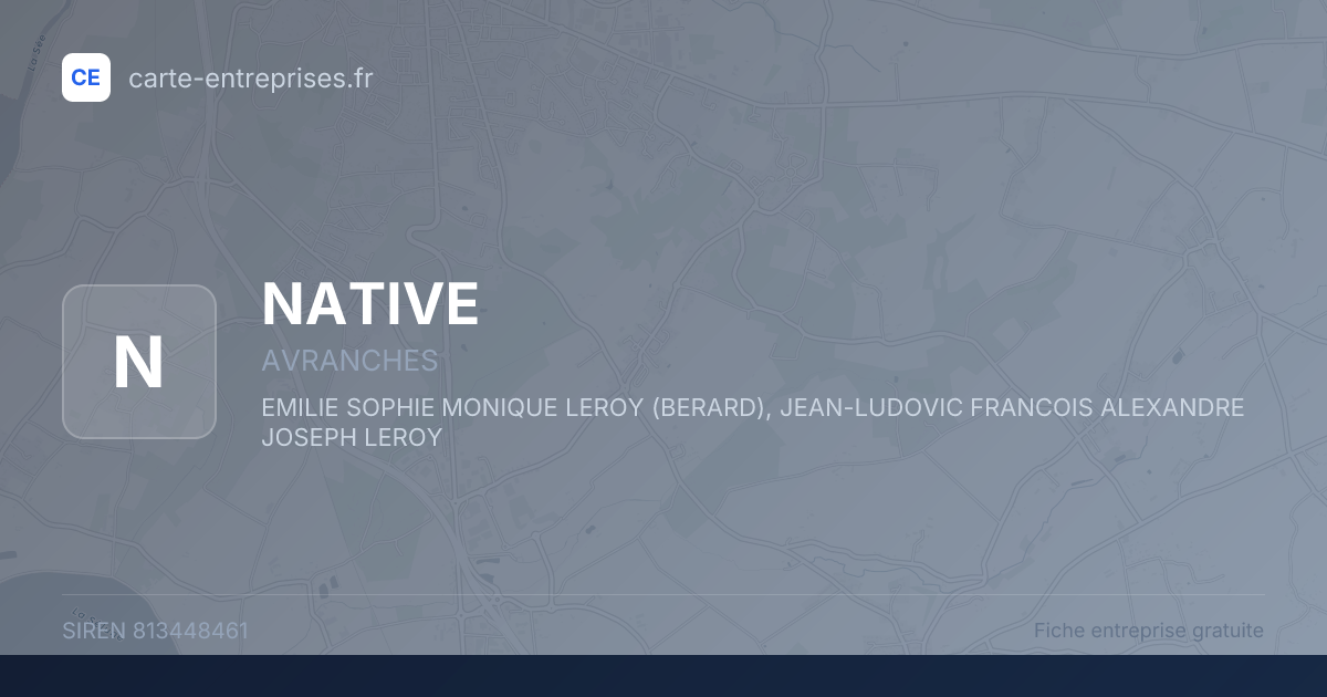 NATIVE — 813448461 — fiche entreprise
