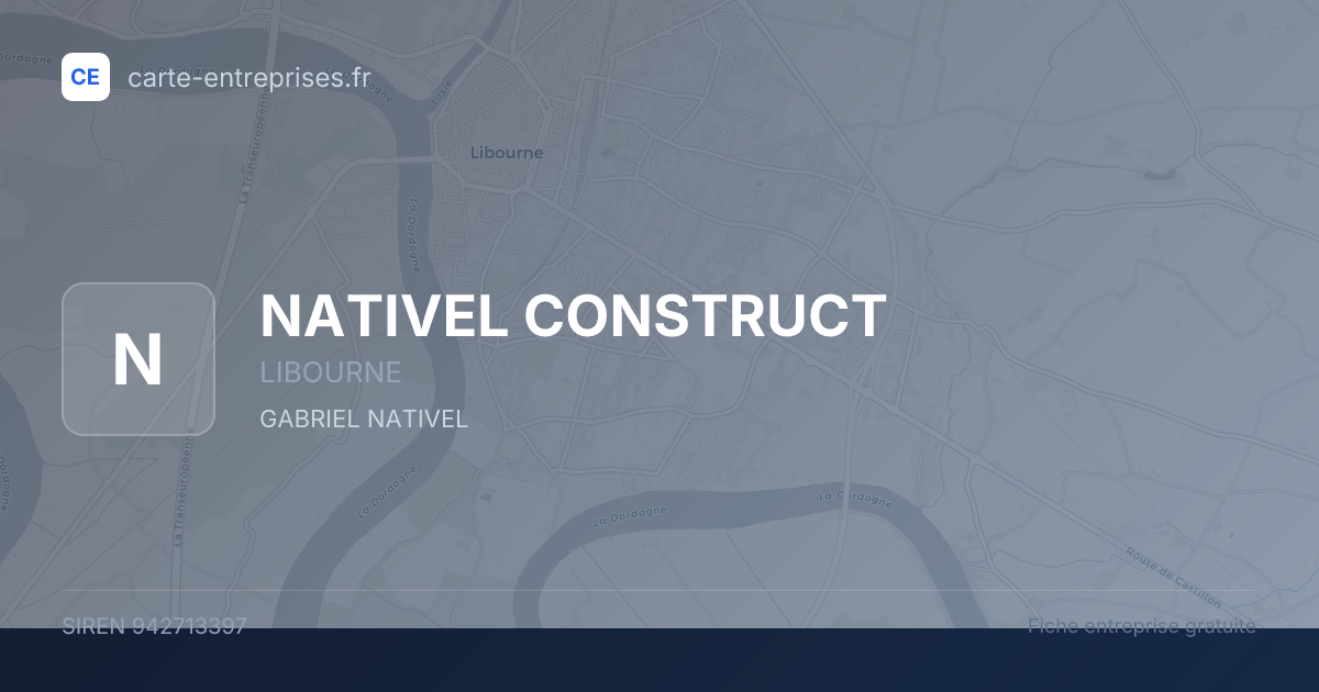 NATIVEL CONSTRUCT — 942713397 — fiche entreprise