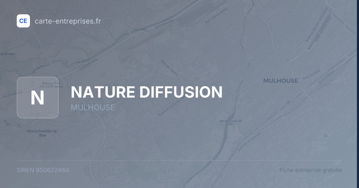 NATURE DIFFUSION — 950622464 — fiche entreprise