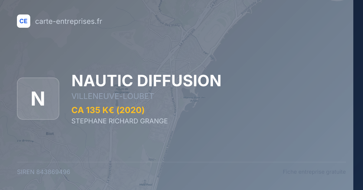 NAUTIC DIFFUSION — 843869496 — fiche entreprise