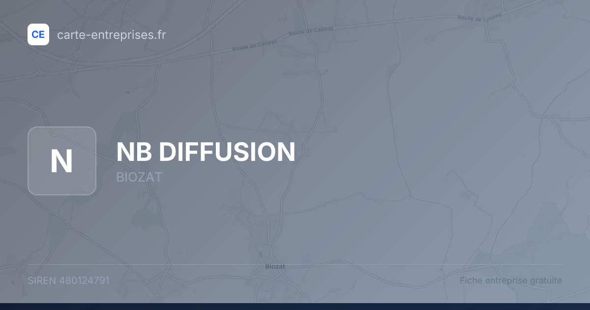 NB DIFFUSION — 480124791 — fiche entreprise