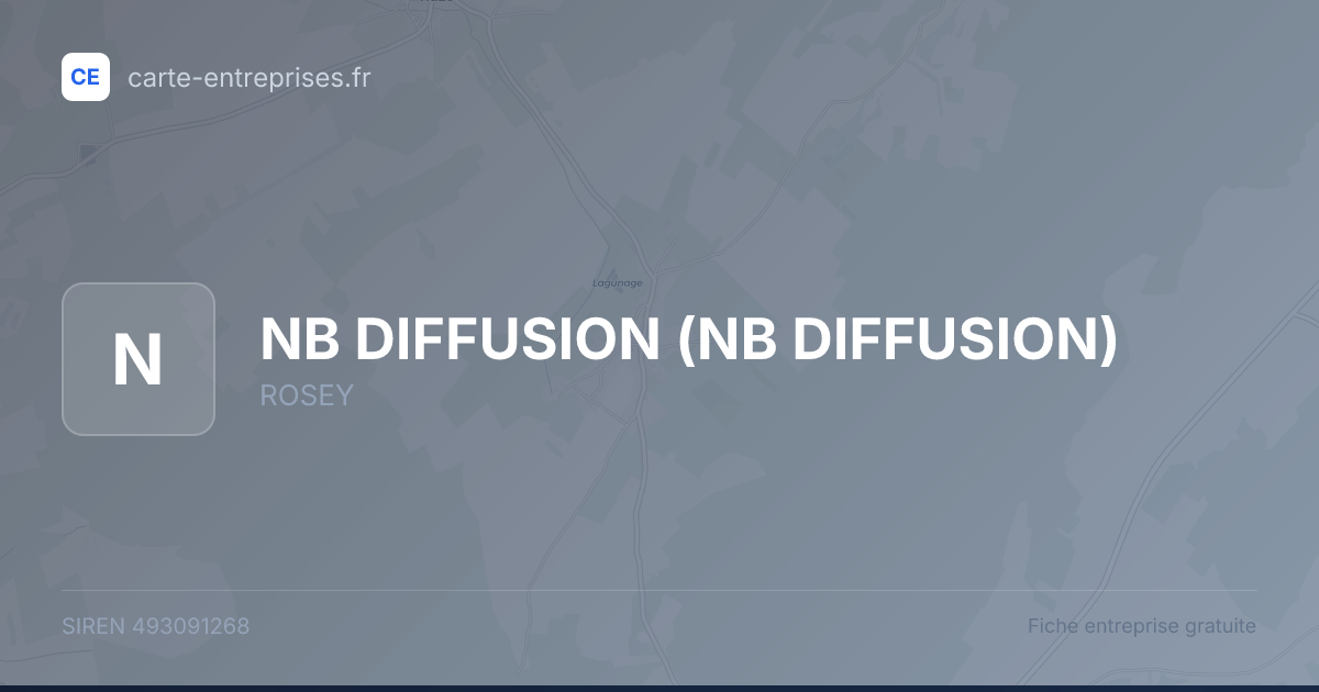 NB DIFFUSION — 493091268 — fiche entreprise