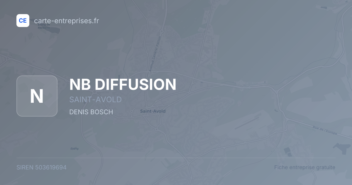 NB DIFFUSION — 503619694 — fiche entreprise
