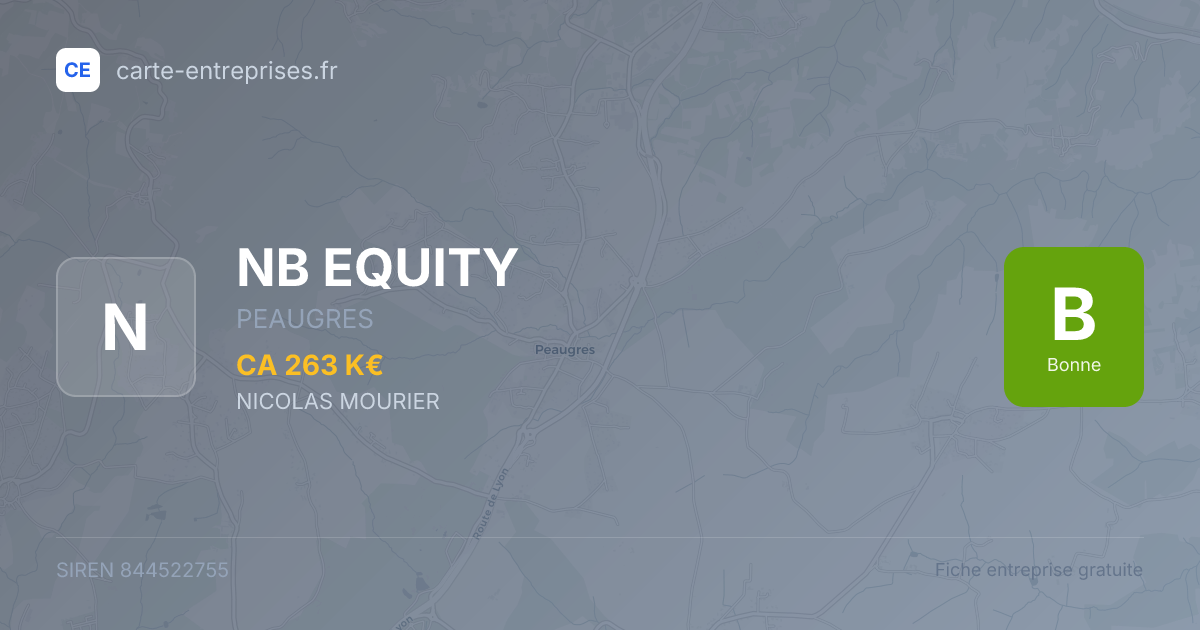 NB EQUITY — 844522755 — fiche entreprise