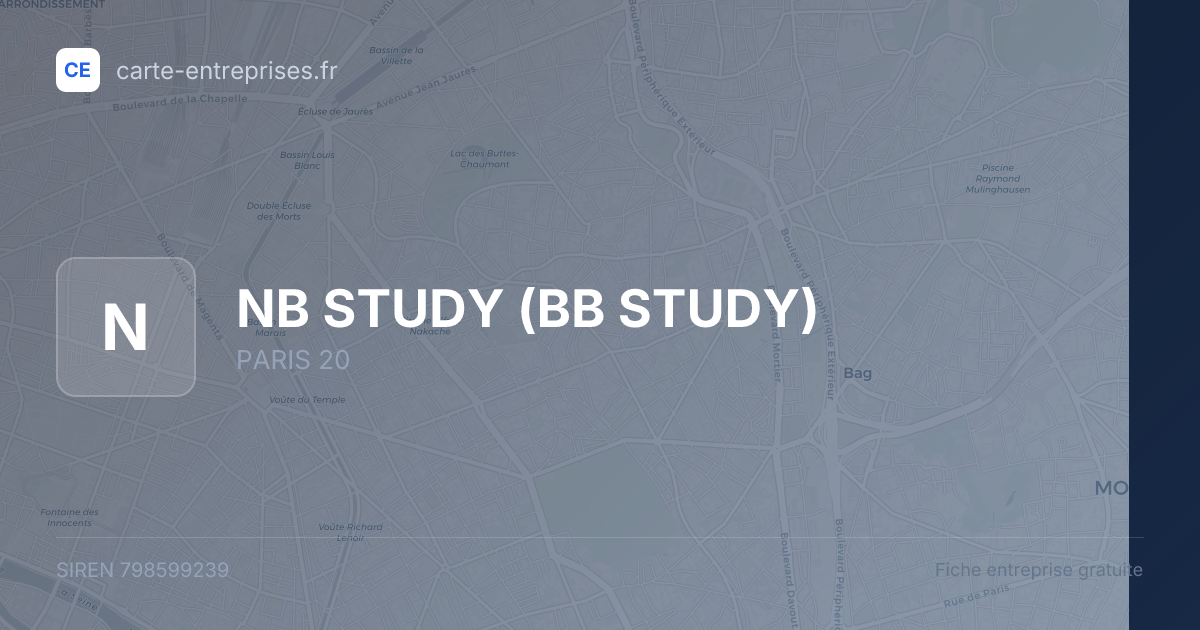 NB STUDY (BB STUDY) — 798599239 — fiche entreprise