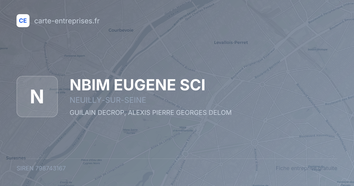 NBIM EUGENE SCI — 798743167 — fiche entreprise