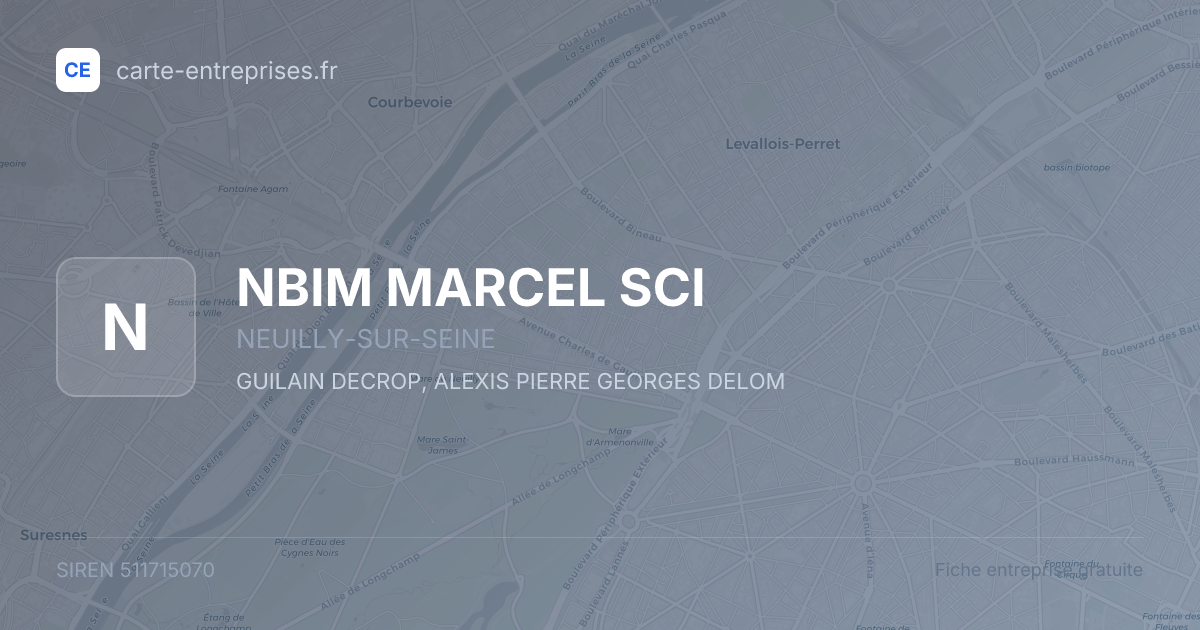 NBIM MARCEL SCI — 511715070 — fiche entreprise