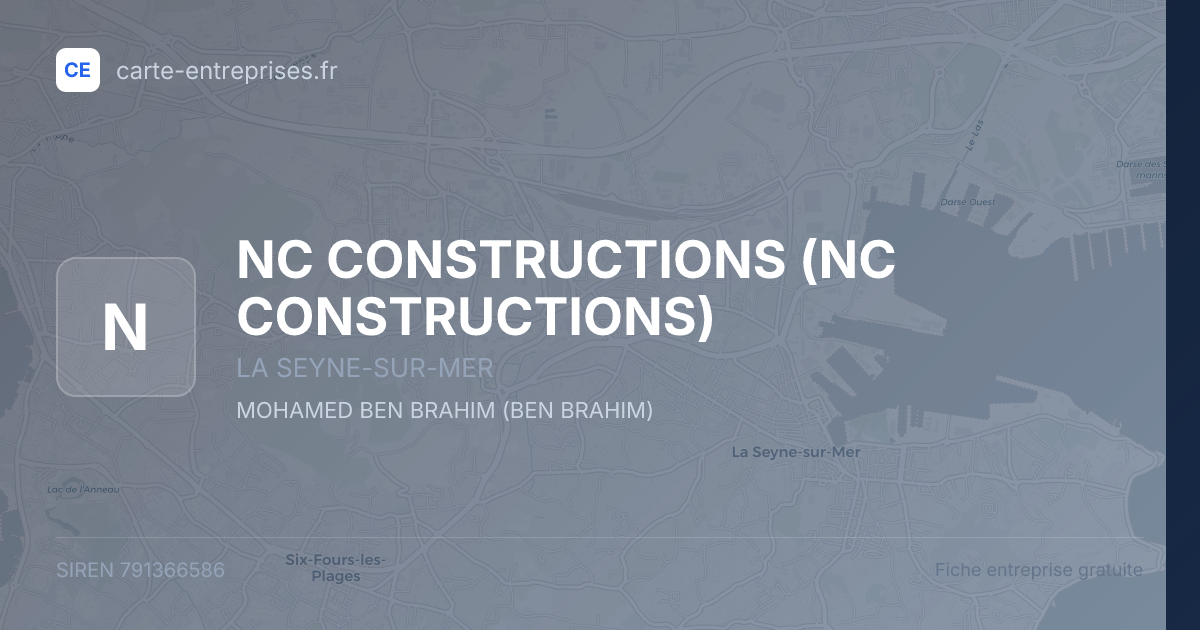 NC CONSTRUCTIONS — 791366586 — fiche entreprise
