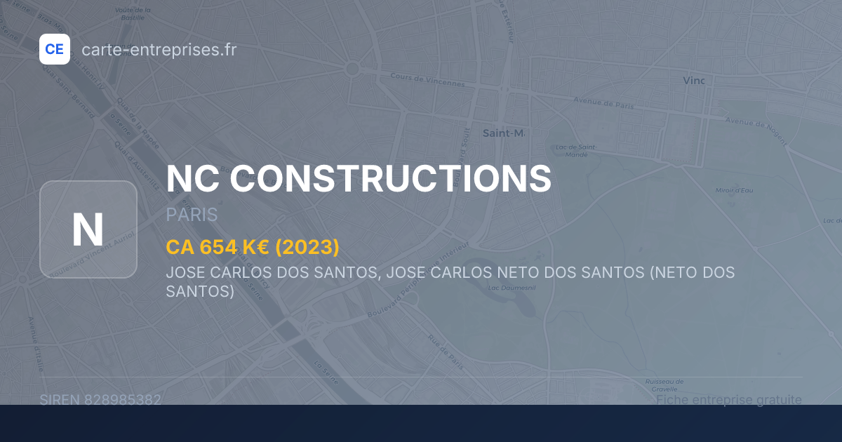 NC CONSTRUCTIONS — 828985382 — fiche entreprise