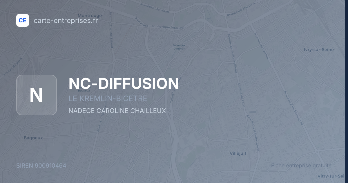NC-DIFFUSION — 900910464 — fiche entreprise