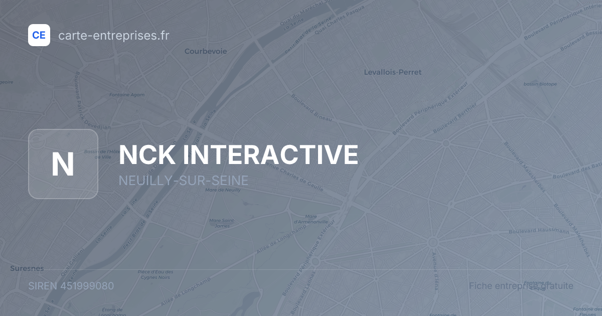 NCK INTERACTIVE — 451999080 — fiche entreprise