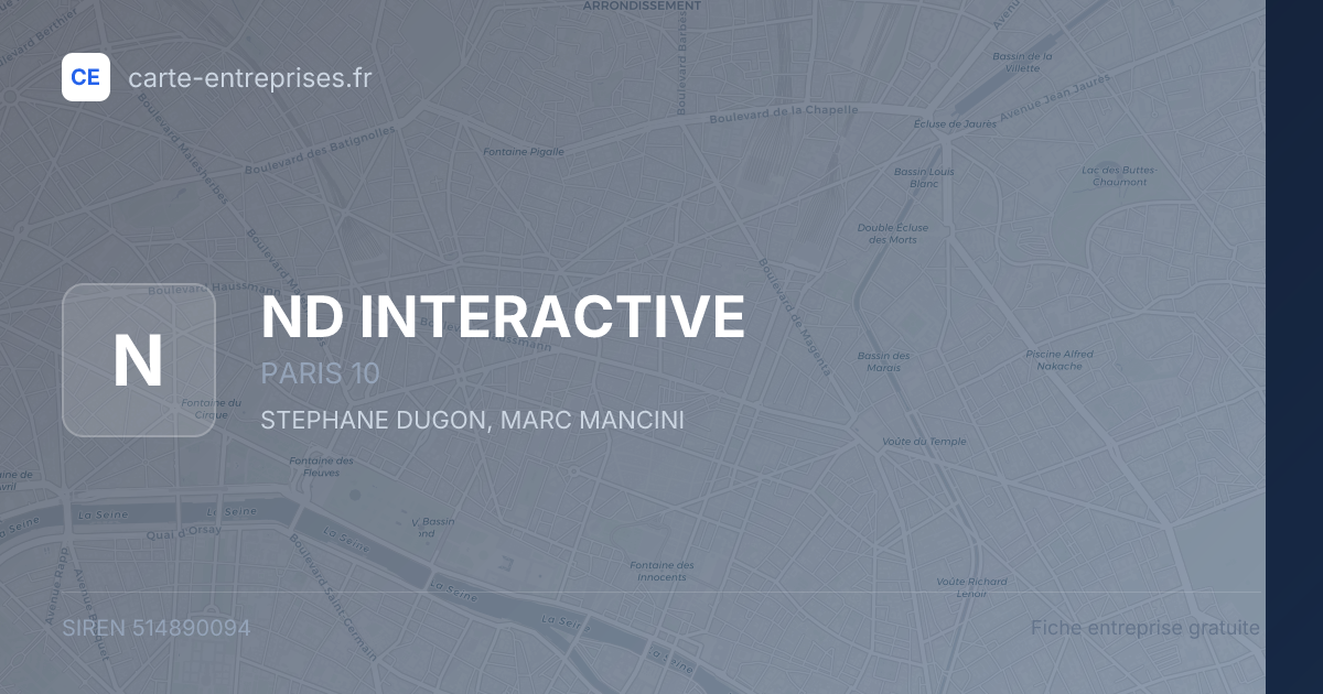 ND INTERACTIVE — 514890094 — fiche entreprise
