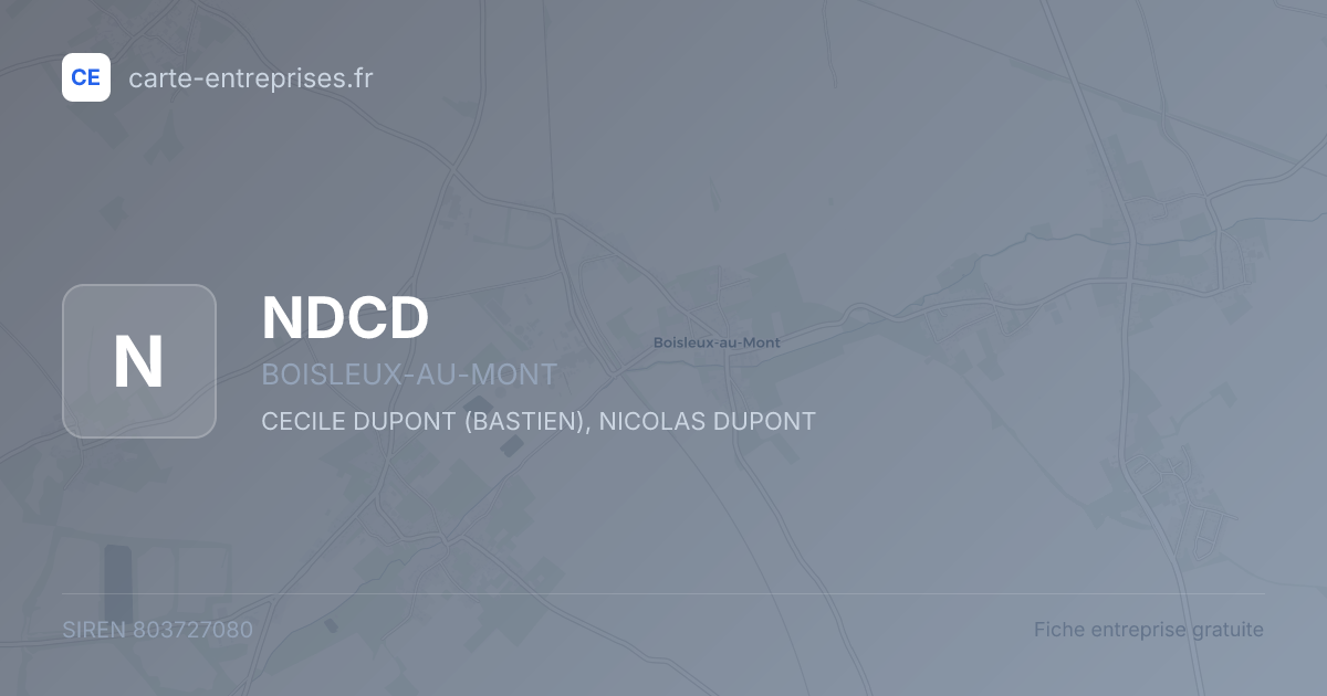 NDCD — 803727080 — fiche entreprise