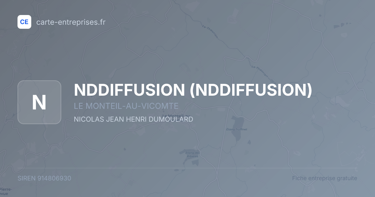NDDIFFUSION — 914806930 — fiche entreprise