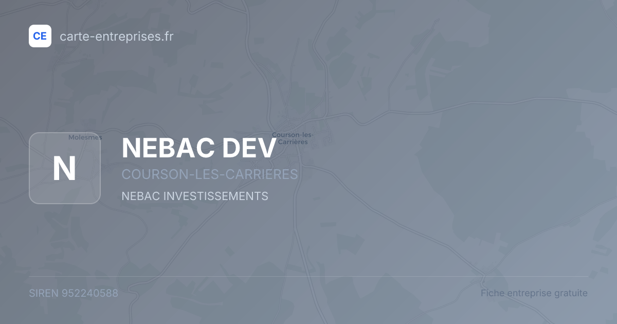 NEBAC DEV — 952240588 — fiche entreprise