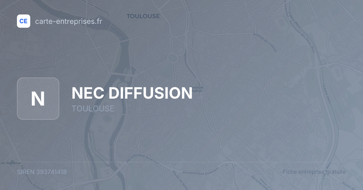 NEC DIFFUSION — 393741418 — fiche entreprise