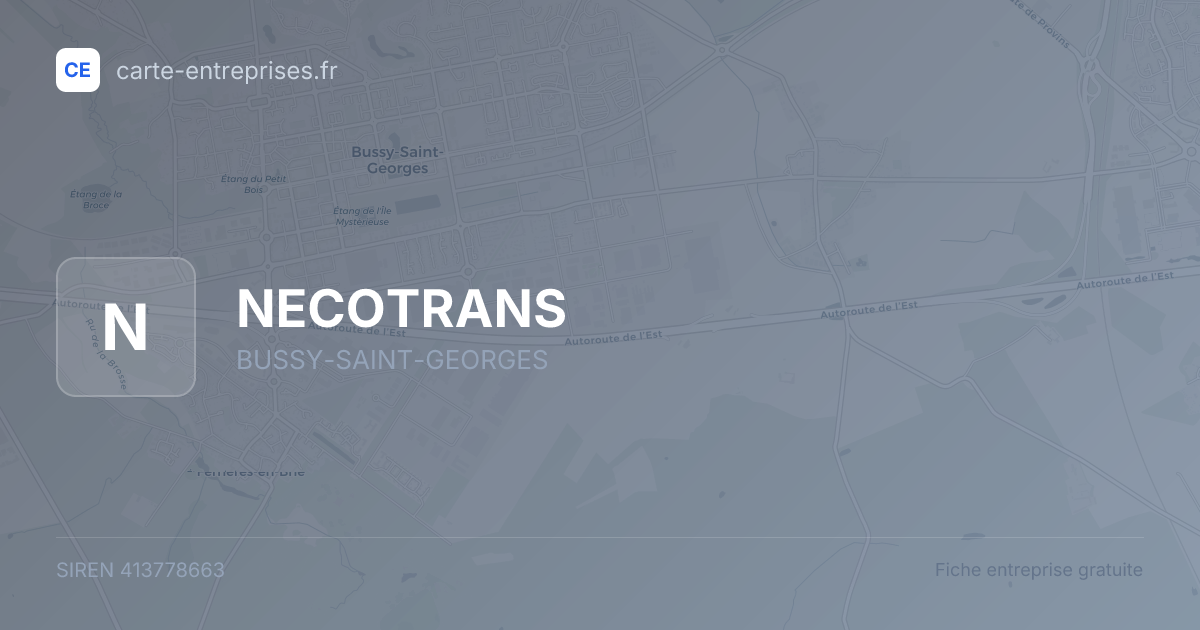 NECOTRANS — 413778663 — fiche entreprise
