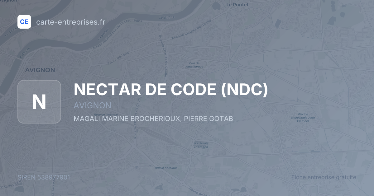 NECTAR DE CODE (NDC) — 538977901 — fiche entreprise