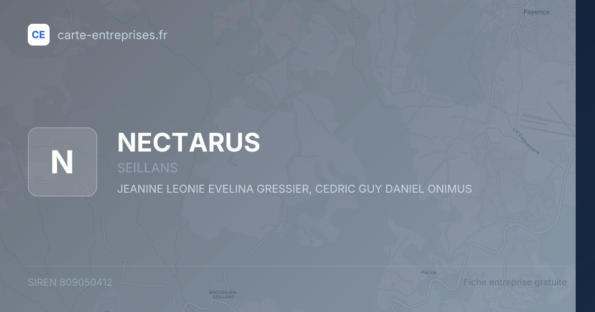 NECTARUS — 809050412 — fiche entreprise