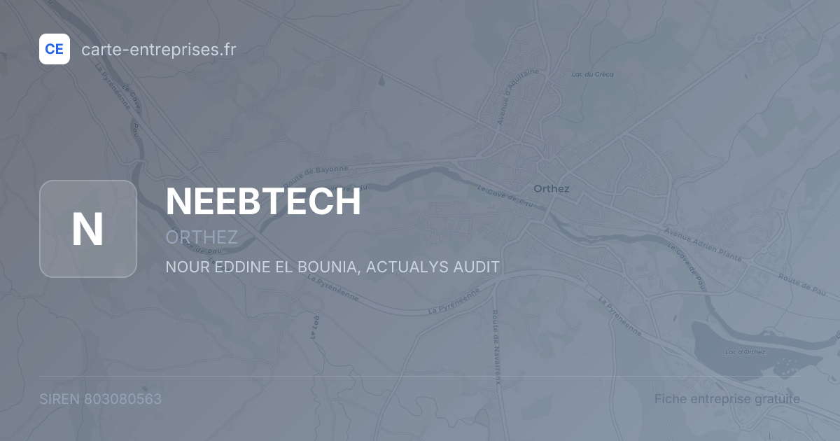 NEEBTECH — 803080563 — fiche entreprise