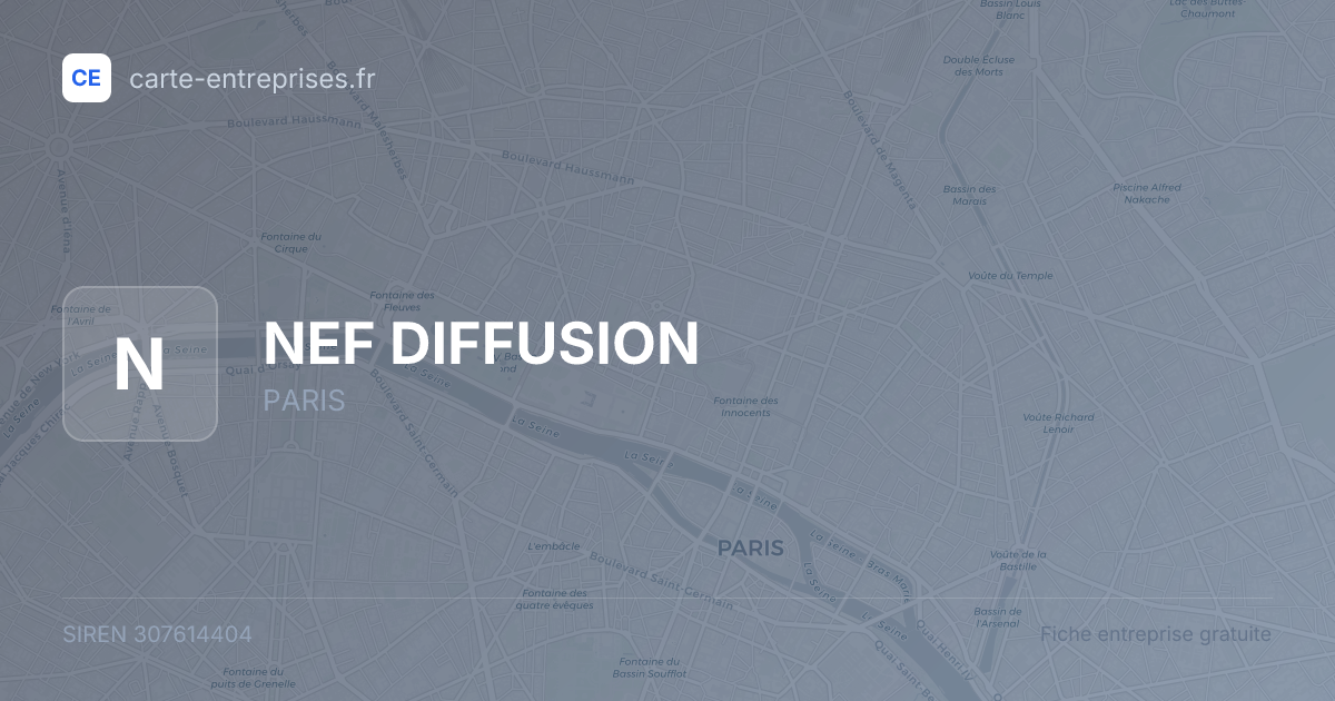 NEF DIFFUSION — 307614404 — fiche entreprise