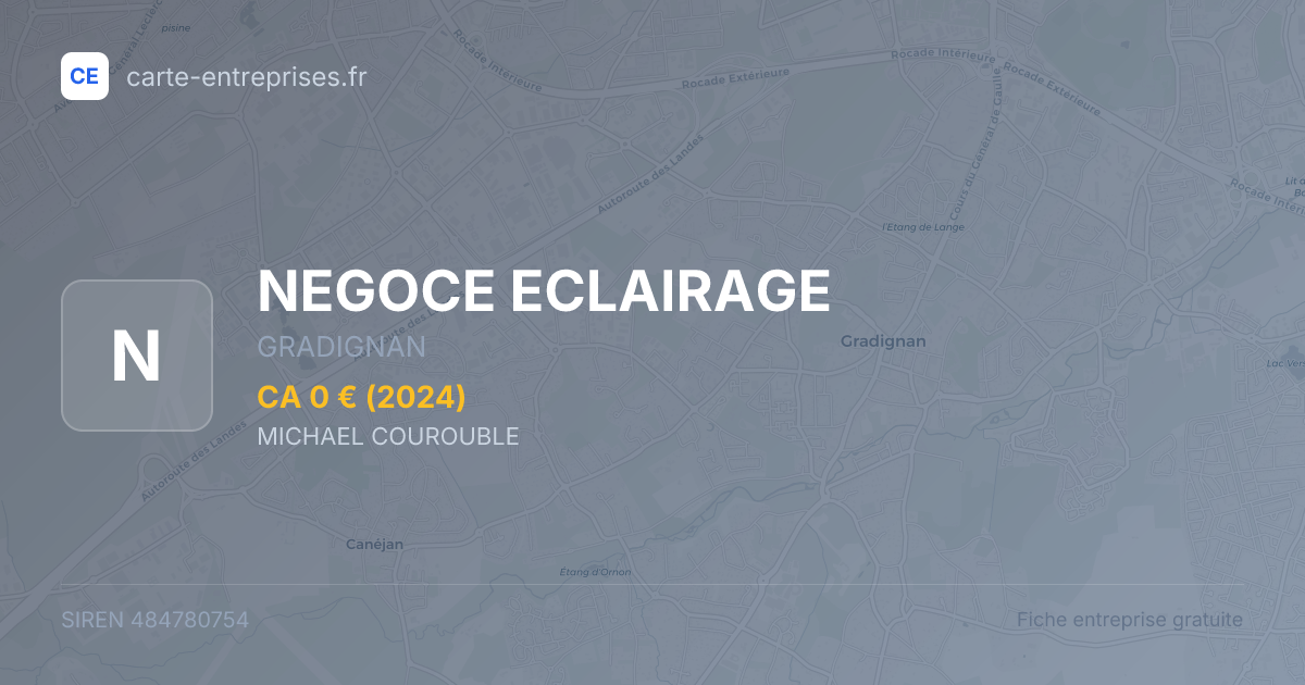 NEGOCE ECLAIRAGE — 484780754 — fiche entreprise