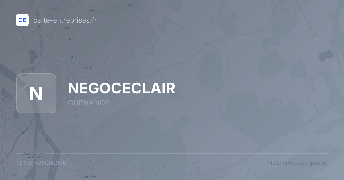 NEGOCECLAIR — 425080926 — fiche entreprise