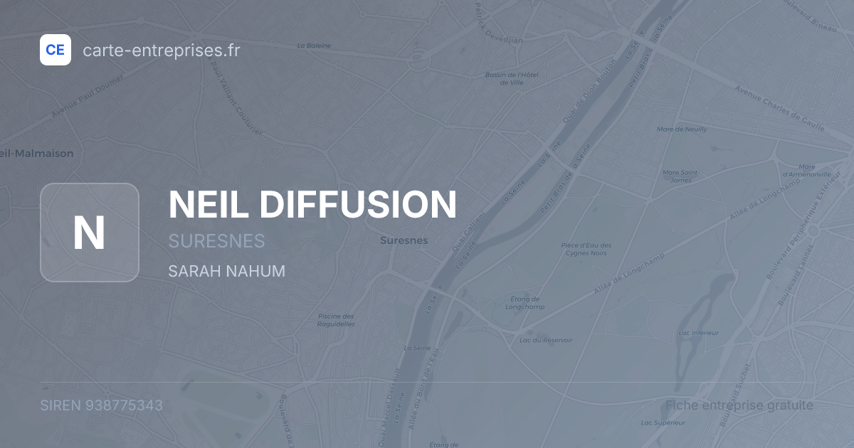 NEIL DIFFUSION — 938775343 — fiche entreprise