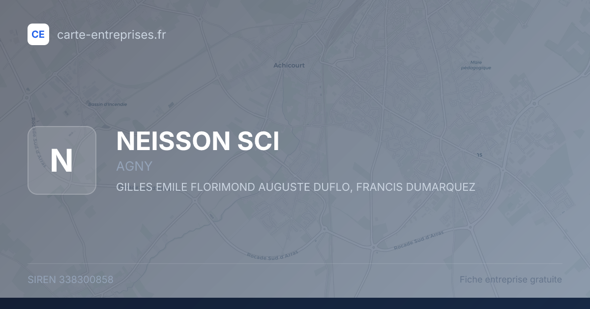 NEISSON SCI — 338300858 — fiche entreprise