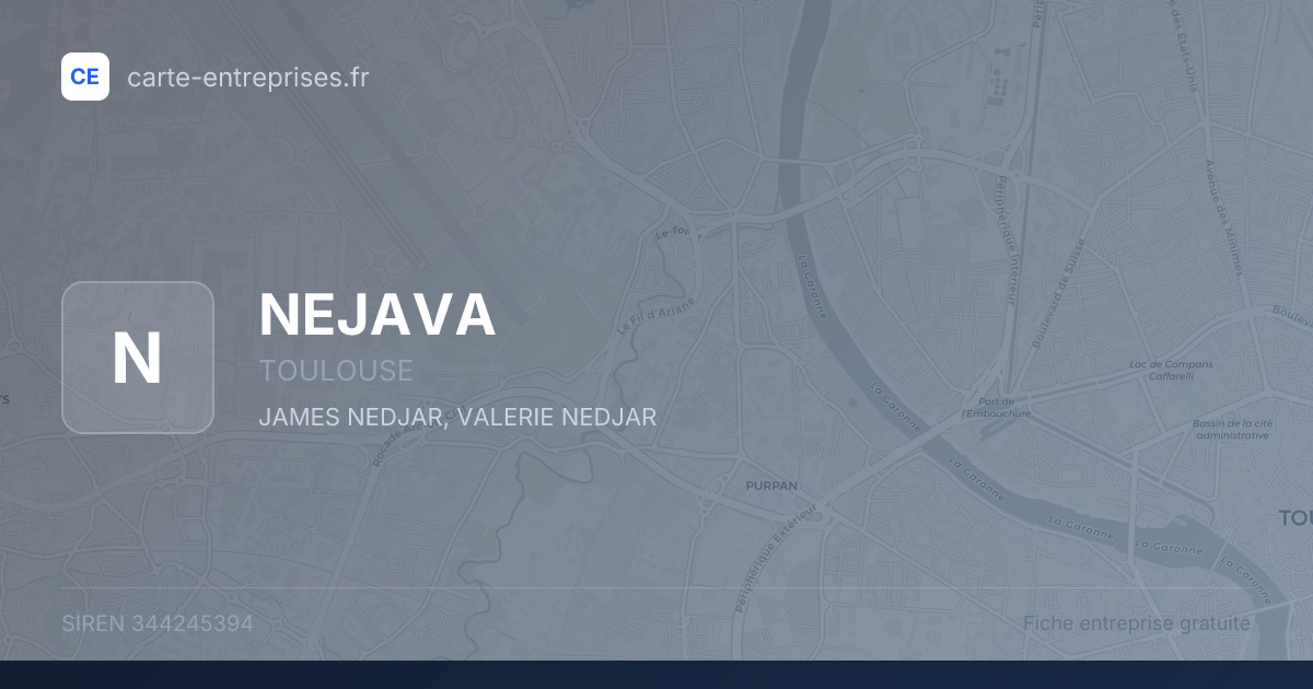 NEJAVA — 344245394 — fiche entreprise
