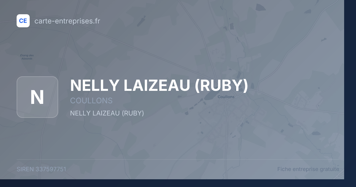 NELLY LAIZEAU (RUBY) — 337597751 — fiche entreprise
