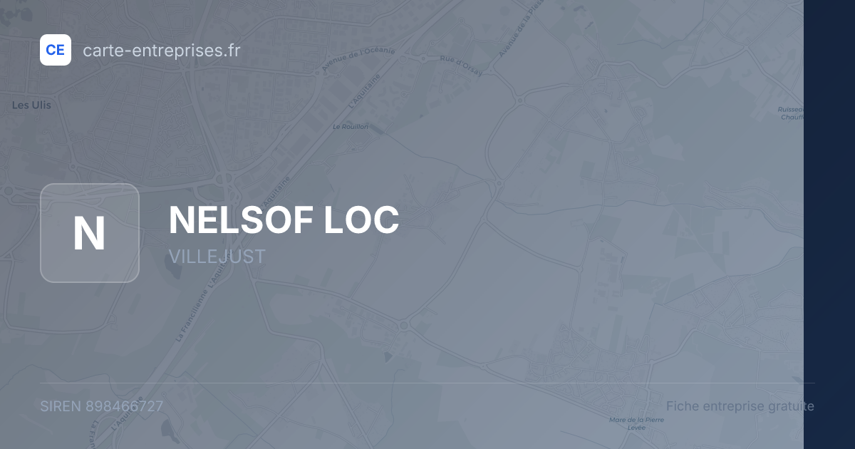 NELSOF LOC — 898466727 — fiche entreprise