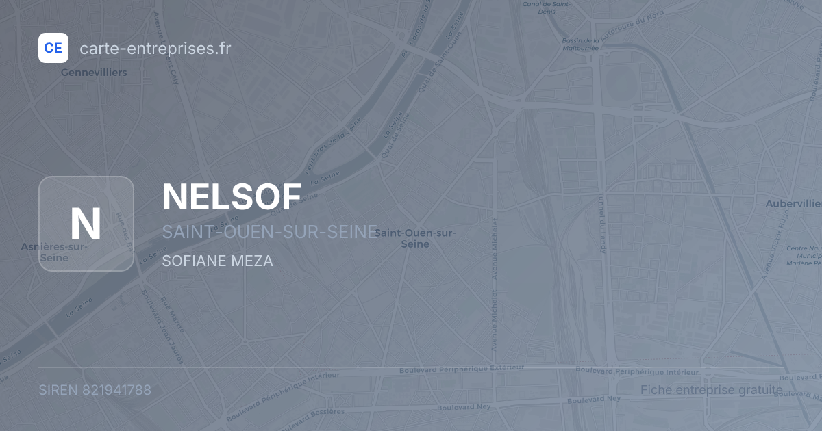 NELSOF — 821941788 — fiche entreprise