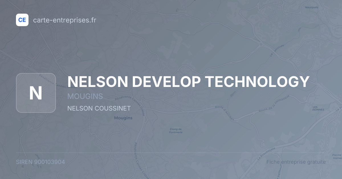 NELSON DEVELOP TECHNOLOGY — 900103904 — fiche entreprise