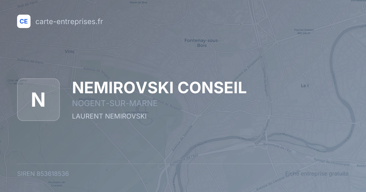 NEMIROVSKI CONSEIL — 853618536 — fiche entreprise