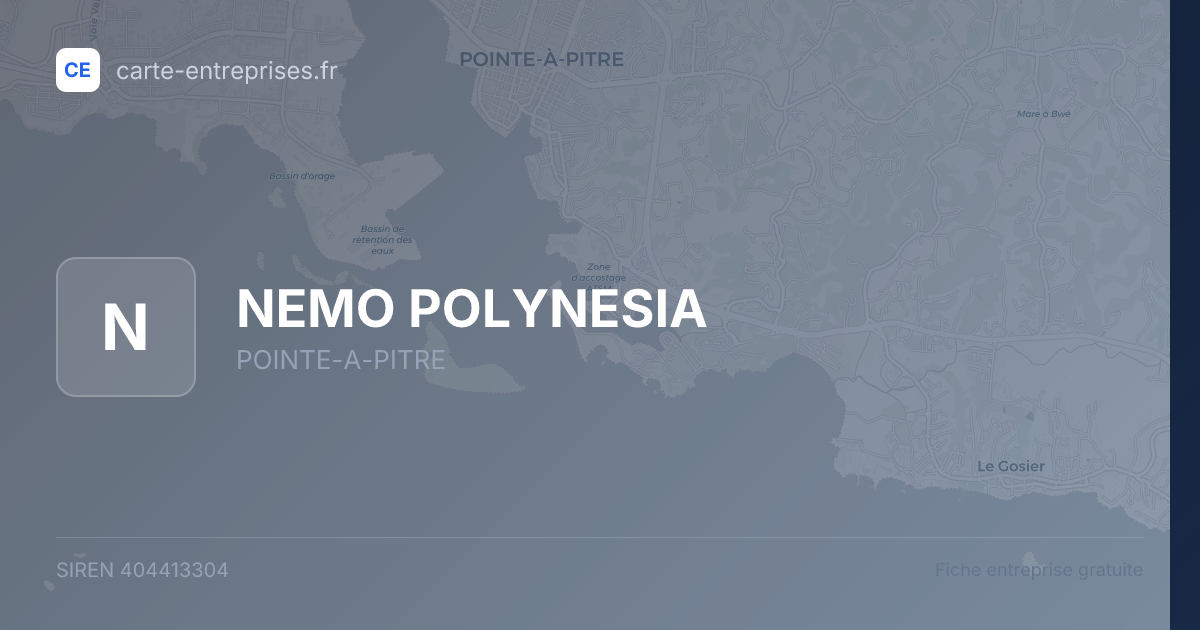 NEMO POLYNESIA — 404413304 — fiche entreprise