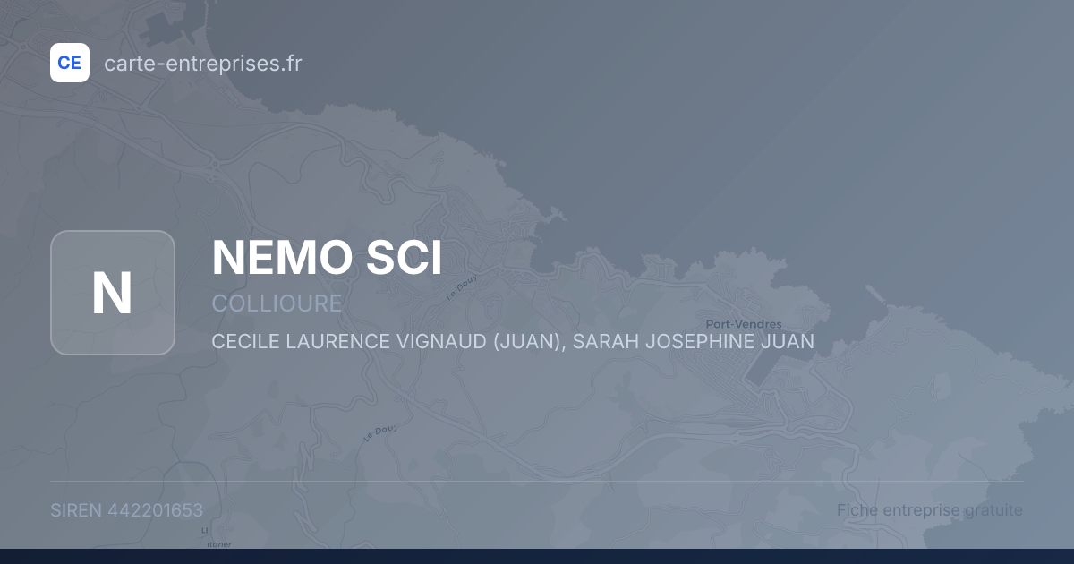 NEMO SCI — 442201653 — fiche entreprise