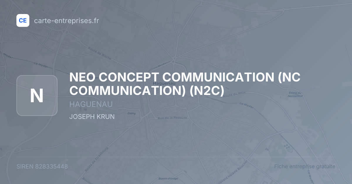 NEO CONCEPT COMMUNICATION (NC COMMUNICATION) (N2C) — 828335448 — fiche entreprise