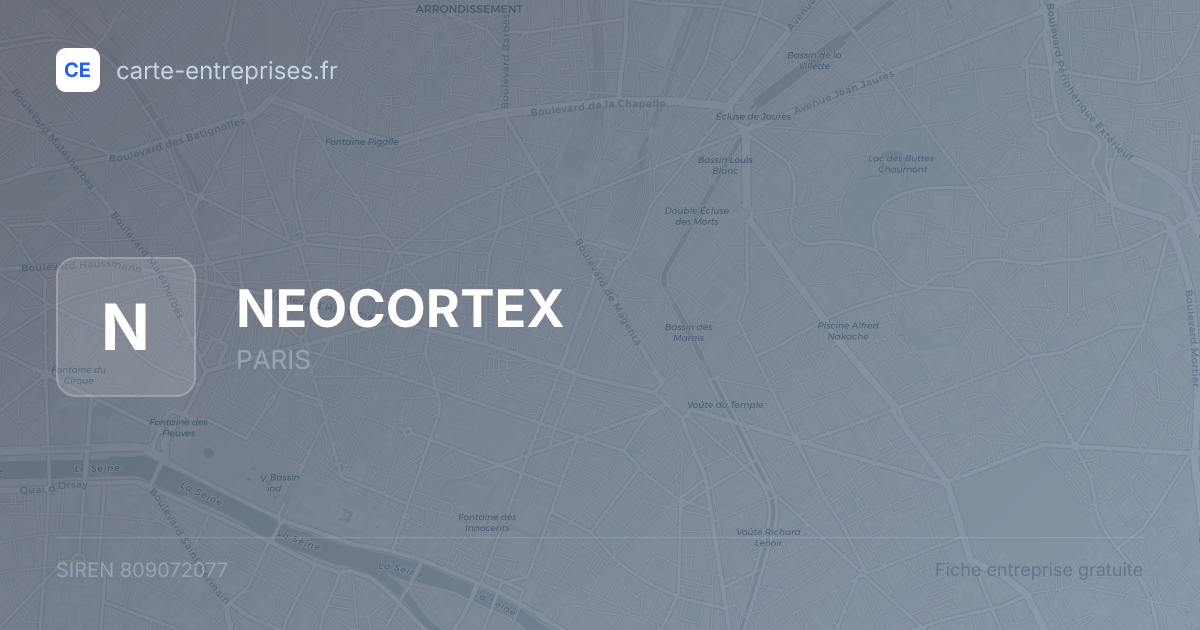 NEOCORTEX — 809072077 — fiche entreprise