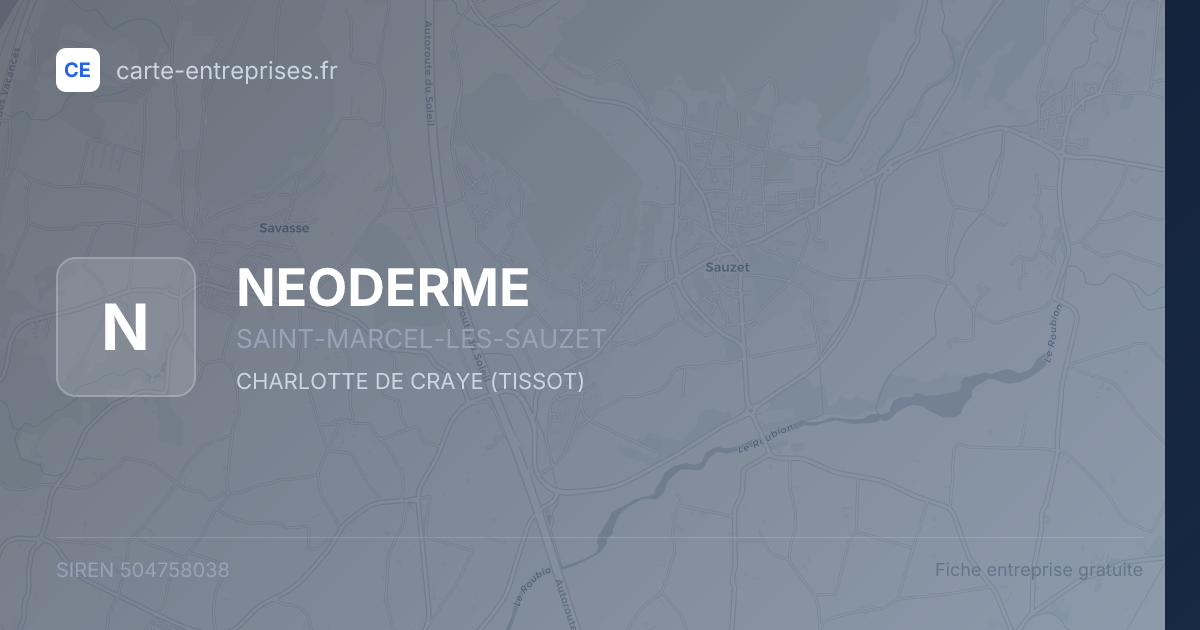 NEODERME — 504758038 — fiche entreprise