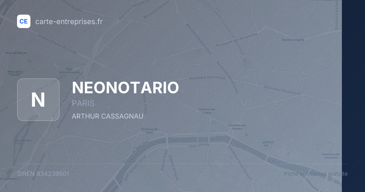 NEONOTARIO — 834239501 — fiche entreprise