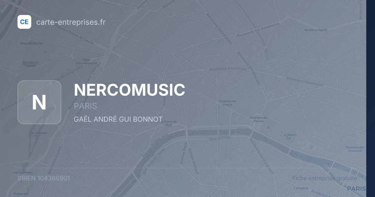 NERCOMUSIC — 104366901 — fiche entreprise